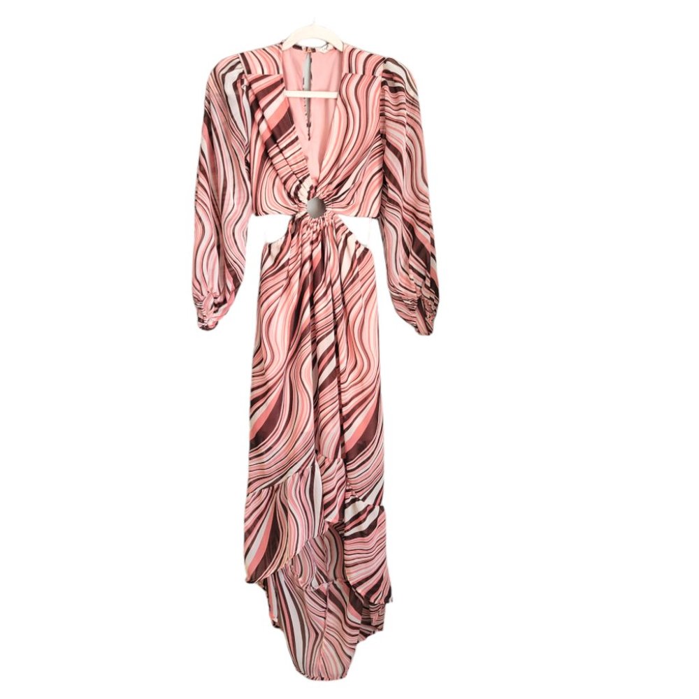 Indulge Maxi Dress Open Back, Multiple colors, Stripe Pattern